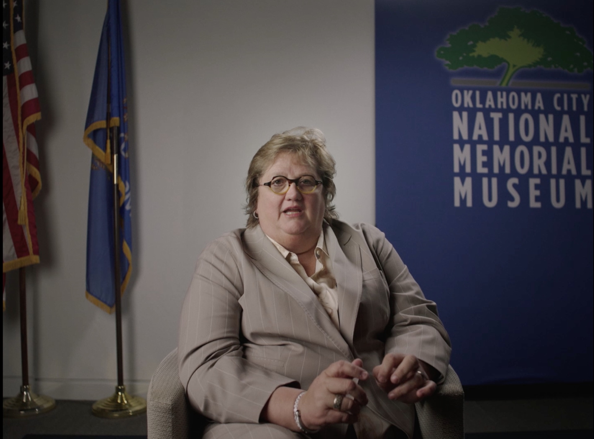 Interview with a spokesperson at the Oklahoma City National Memorial Museum